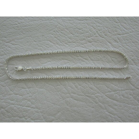 Italian 925 Sterling Silver Diamond Cut Rope Chain Bracelet - 2 mm - NEW - Picture 10 of 12